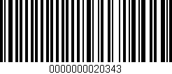 Código de barras (EAN, GTIN, SKU, ISBN): '0000000020343'