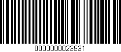Código de barras (EAN, GTIN, SKU, ISBN): '0000000023931'