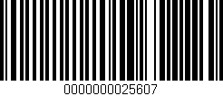 Código de barras (EAN, GTIN, SKU, ISBN): '0000000025607'