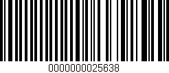 Código de barras (EAN, GTIN, SKU, ISBN): '0000000025638'