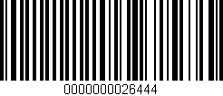 Código de barras (EAN, GTIN, SKU, ISBN): '0000000026444'