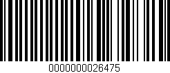 Código de barras (EAN, GTIN, SKU, ISBN): '0000000026475'
