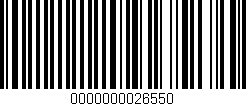 Código de barras (EAN, GTIN, SKU, ISBN): '0000000026550'