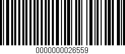 Código de barras (EAN, GTIN, SKU, ISBN): '0000000026559'