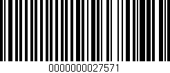 Código de barras (EAN, GTIN, SKU, ISBN): '0000000027571'