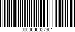 Código de barras (EAN, GTIN, SKU, ISBN): '0000000027601'