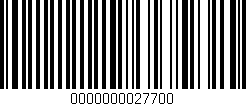 Código de barras (EAN, GTIN, SKU, ISBN): '0000000027700'