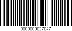 Código de barras (EAN, GTIN, SKU, ISBN): '0000000027847'