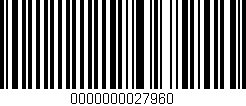 Código de barras (EAN, GTIN, SKU, ISBN): '0000000027960'