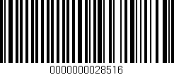 Código de barras (EAN, GTIN, SKU, ISBN): '0000000028516'