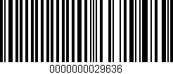 Código de barras (EAN, GTIN, SKU, ISBN): '0000000029636'