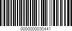 Código de barras (EAN, GTIN, SKU, ISBN): '0000000030441'