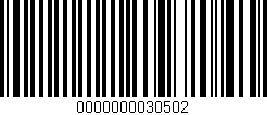 Código de barras (EAN, GTIN, SKU, ISBN): '0000000030502'
