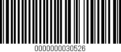 Código de barras (EAN, GTIN, SKU, ISBN): '0000000030526'