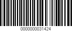 Código de barras (EAN, GTIN, SKU, ISBN): '0000000031424'
