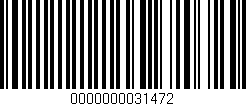 Código de barras (EAN, GTIN, SKU, ISBN): '0000000031472'