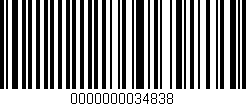 Código de barras (EAN, GTIN, SKU, ISBN): '0000000034838'