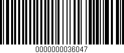 Código de barras (EAN, GTIN, SKU, ISBN): '0000000036047'