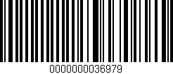Código de barras (EAN, GTIN, SKU, ISBN): '0000000036979'