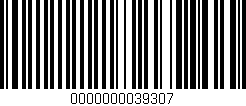 Código de barras (EAN, GTIN, SKU, ISBN): '0000000039307'