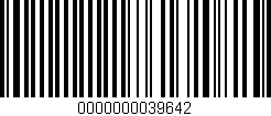 Código de barras (EAN, GTIN, SKU, ISBN): '0000000039642'