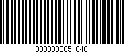 Código de barras (EAN, GTIN, SKU, ISBN): '0000000051040'
