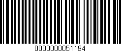 Código de barras (EAN, GTIN, SKU, ISBN): '0000000051194'
