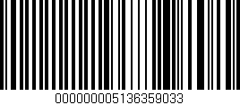 Código de barras (EAN, GTIN, SKU, ISBN): '000000005136359033'