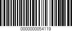 Código de barras (EAN, GTIN, SKU, ISBN): '0000000054119'
