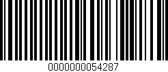 Código de barras (EAN, GTIN, SKU, ISBN): '0000000054287'