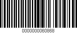 Código de barras (EAN, GTIN, SKU, ISBN): '0000000060868'