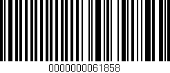 Código de barras (EAN, GTIN, SKU, ISBN): '0000000061858'