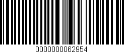 Código de barras (EAN, GTIN, SKU, ISBN): '0000000062954'