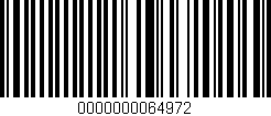 Código de barras (EAN, GTIN, SKU, ISBN): '0000000064972'