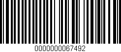 Código de barras (EAN, GTIN, SKU, ISBN): '0000000067492'
