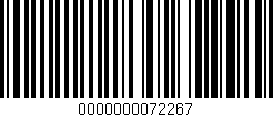 Código de barras (EAN, GTIN, SKU, ISBN): '0000000072267'