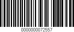 Código de barras (EAN, GTIN, SKU, ISBN): '0000000072557'