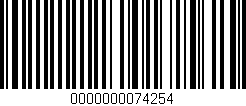 Código de barras (EAN, GTIN, SKU, ISBN): '0000000074254'