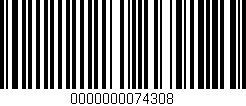Código de barras (EAN, GTIN, SKU, ISBN): '0000000074308'