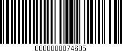 Código de barras (EAN, GTIN, SKU, ISBN): '0000000074605'