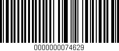 Código de barras (EAN, GTIN, SKU, ISBN): '0000000074629'