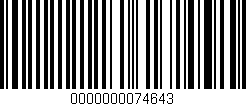 Código de barras (EAN, GTIN, SKU, ISBN): '0000000074643'