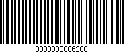 Código de barras (EAN, GTIN, SKU, ISBN): '0000000086288'