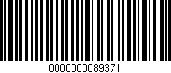 Código de barras (EAN, GTIN, SKU, ISBN): '0000000089371'