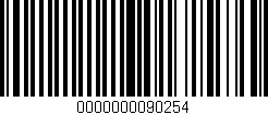 Código de barras (EAN, GTIN, SKU, ISBN): '0000000090254'