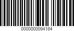 Código de barras (EAN, GTIN, SKU, ISBN): '0000000094184'