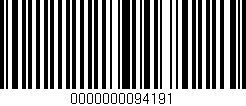Código de barras (EAN, GTIN, SKU, ISBN): '0000000094191'