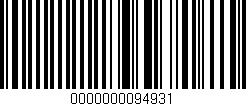 Código de barras (EAN, GTIN, SKU, ISBN): '0000000094931'