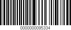 Código de barras (EAN, GTIN, SKU, ISBN): '0000000095334'