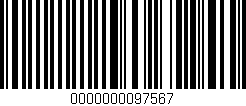 Código de barras (EAN, GTIN, SKU, ISBN): '0000000097567'